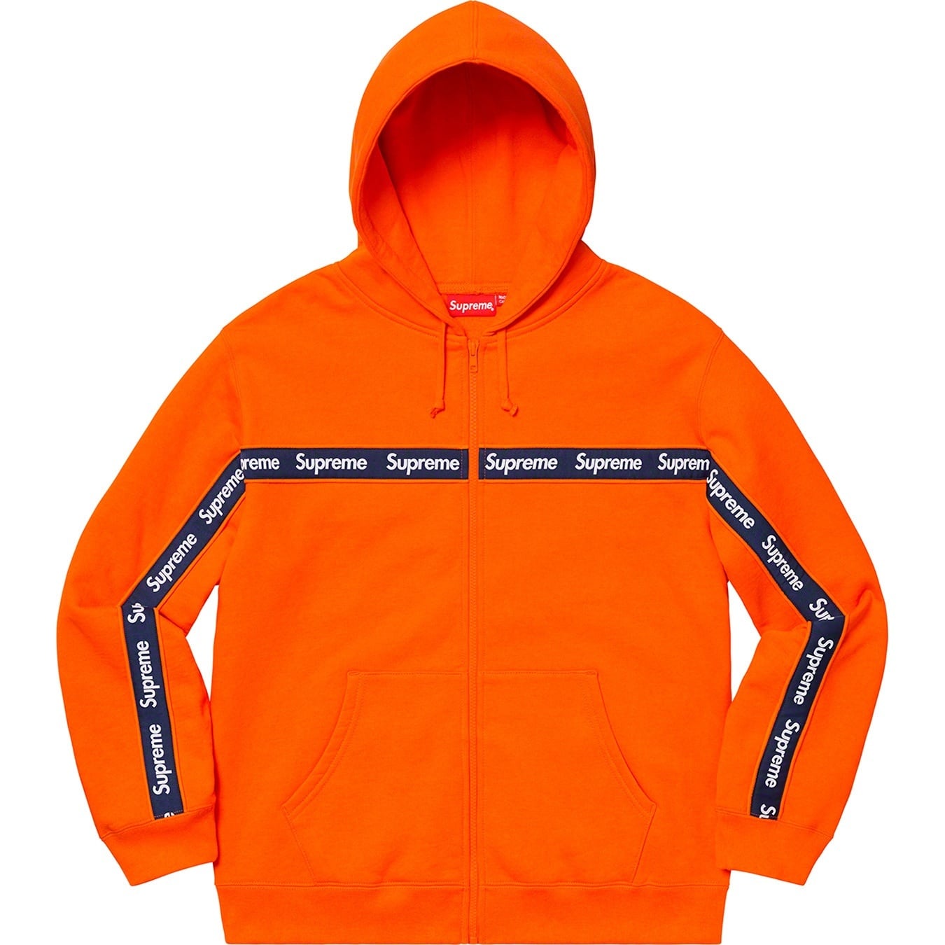 Text Stripe Zip Up Hooded Sweatshirt view 6